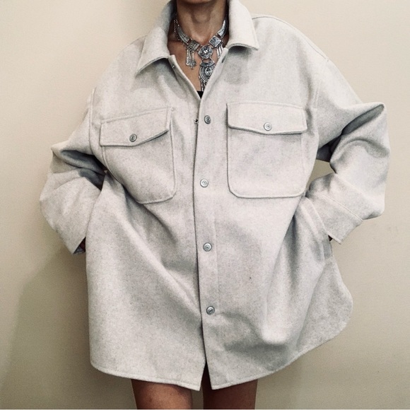 Brand new free people coat - baby oatmeal size XL - Picture 8 of 12